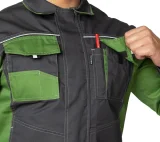 Костюм мужской "Бренд 2 2020" тёмно-серый/зелёный (куртка и полукомбинезон) - фото 19