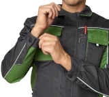 Костюм мужской "Бренд 2 2020" тёмно-серый/зелёный (куртка и полукомбинезон) - фото 20