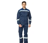 Костюм мужской "Пантеон 2 СОП" синий/василёк (куртка и полукомбинезон) - фото 4