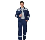 Костюм мужской "Пантеон СОП" синий/серый (куртка и брюки) - фото 3