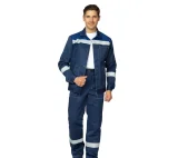 Костюм мужской "Пантеон СОП" синий/василёк (куртка и брюки) - фото 4