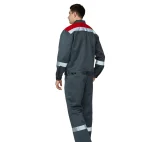 Костюм мужской "Пантеон СОП" тёмно-серый/красный (куртка и брюки) - фото 4