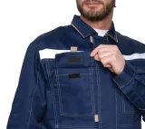 Костюм мужской "Профессионал 1" синий/бежевый (куртка и брюки) - фото 10