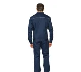 Костюм мужской летний "Профессионал 2 СОП" тёмно-синий/бежевый (куртка и полукомбинезон) - фото 5