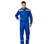 Костюм мужской летний "Профессионал 2 СОП" василёк/серый (куртка и полукомбинезон) - фото 2