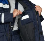 Костюм антистатический мужской утеплённый "Антистат" тёмно-синий/василёк (куртка и брюки) - фото 16