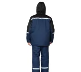 Костюм мужской утеплённый "Азимут" синий/чёрный (куртка и брюки) - фото 10