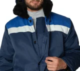 Костюм мужской утеплённый "Стандарт СОП" тёмно-синий/василёк (куртка и брюки) - фото 15