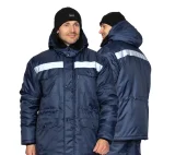 Костюм мужской утеплённый "Мастер 1" синий (куртка и брюки) - фото 1