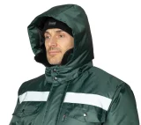 Костюм мужской утеплённый "Мастер 1" зелёный (куртка и брюки) - фото 12