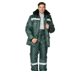 Костюм мужской утеплённый "Мастер 1" зелёный (куртка и брюки) - фото 3