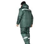 Костюм мужской утеплённый "Мастер 1" зелёный (куртка и брюки) - фото 7