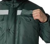 Костюм мужской утеплённый "Мастер 1" зелёный (куртка и брюки) - фото 8