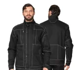 Костюм мужской "Викинг 2021" чёрный (куртка и брюки) - фото 1