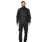 Костюм мужской "Викинг 2021" чёрный (куртка и брюки) - фото 2