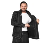 Костюм мужской "Викинг 2021" чёрный (куртка и брюки) - фото 21