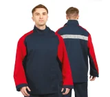 Костюм огнестойкий "Гектор" синий/красный 1 класса защиты (куртка и брюки) - фото 1