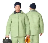 Костюм сварщика утеплённый брезентовый с огнестойкой пропиткой хаки - фото 1