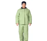 Костюм сварщика утеплённый брезентовый с огнестойкой пропиткой хаки - фото 3