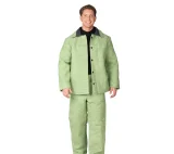 Костюм сварщика утеплённый брезентовый с огнестойкой пропиткой хаки - фото 4