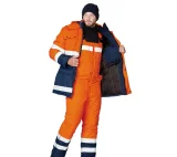 Костюм мужской утеплённый "Спектр 2 Ультра" оранжевый/синий (куртка и полукомбинезон) - фото 5