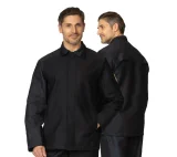 Костюм жаростойкий молескиновый чёрный ОП ГОСТ 12.4.297-2013 от повышенных температур - фото 1