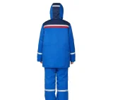 Костюм женский утеплённый "Стройка" (куртка и брюки) василёк/синий/красный - фото 9