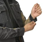 Куртка мужская летняя "Люкс" серый/бежевый/бежевый со светоотражающим кантом - фото 5