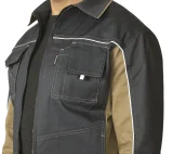 Куртка мужская летняя "Люкс" серый/бежевый/бежевый со светоотражающим кантом - фото 7