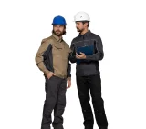 Куртка мужская летняя "Люкс" серый/чёрный со светоотражающим кантом - фото 6