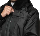 Куртка мужская утеплённая "Альфа" удлинённая чёрная - фото 9