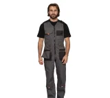 Полукомбинезон мужской "Бренд" серый/чёрный - фото 2