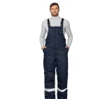 Полукомбинезон антистатический мужской утеплённый "Антистат" тёмно-синий - фото 2