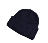 Шапка зимняя трикотажная синяя - фото 1