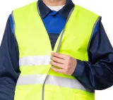 Жилет сигнальный "Спектр Лайт 1" лимонный с застёжкой на контактной ленте - фото 7