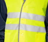 Жилет сигнальный "Спектр Лайт 1П" лимонный на пуговицах для дорожных рабочих - фото 6