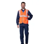 Жилет сигнальный "Спектр Лайт 2" оранжевый с застёжкой на ленте велькро - фото 2