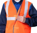 Жилет сигнальный "Спектр Лайт 2" оранжевый с застёжкой на ленте велькро - фото 5