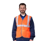 Жилет сигнальный "Спектр Лайт 2" оранжевый с застёжкой на ленте велькро - фото 6