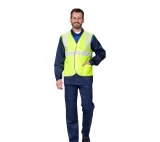 Жилет сигнальный "Спектр Лайт 2П" лимонный на пуговицах с карманами - фото 3