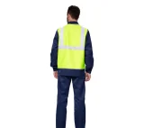 Жилет сигнальный "Спектр Лайт 2П" лимонный на пуговицах с карманами - фото 5