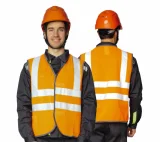 Жилет сигнальный "Спектр Лайт 3" оранжевый на липкой ленте - фото 1