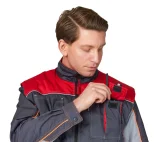 Жилет универсальный утеплённый "Бренд" тёмно-серый/красный - фото 10