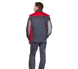 Жилет универсальный утеплённый "Бренд" тёмно-серый/красный - фото 4