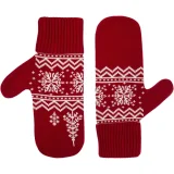 Варежки Elnik, красные с молочно-белым - фото 2