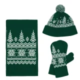 Варежки Elnik, зеленые с молочно-белым - фото 3