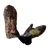 Варежки камуфлированные меховые oxford лес - фото 1