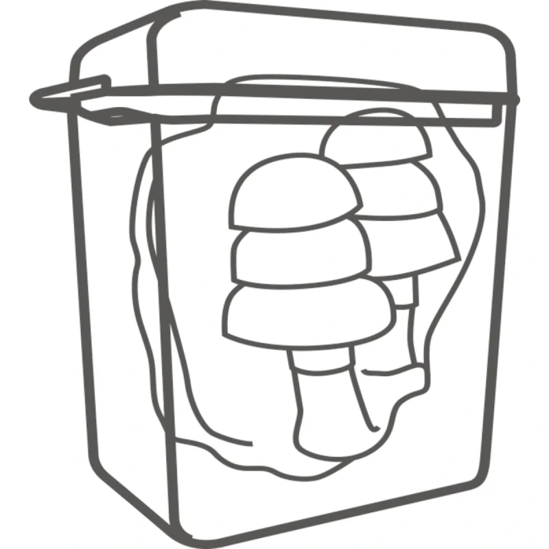 Беруши многоразовые CONICFIR050 со шнурком SNR 34дБ DeltaPlus CONICFIR050OR