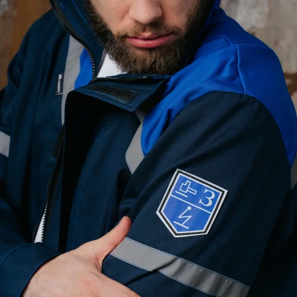 Костюм антистатический ГИДРА-2, куртка/полукомбинезон, цвет: т.синий/василек (Минпромторг)