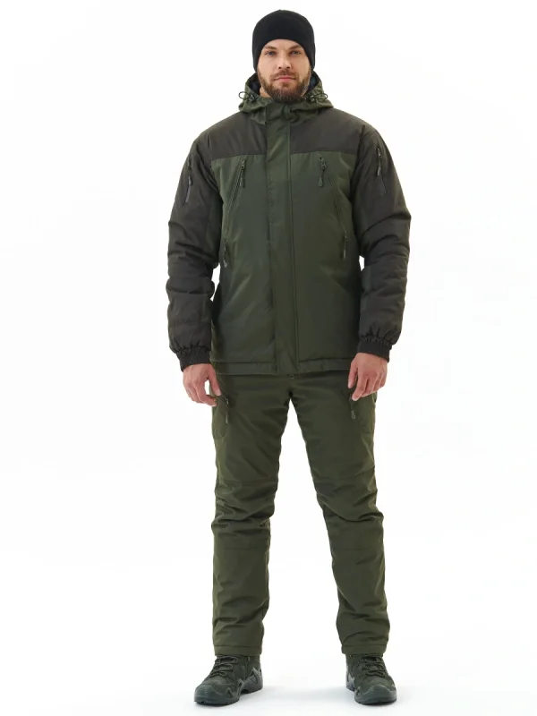 Костюм демисезонный «ГРАСК» куртка/брюки. цвет: хаки/олива, ткань: ПолиИтали/Таслан